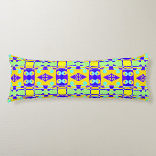Coussins Longs Chintz bohème 95 Bleu Jaune Vert Violet