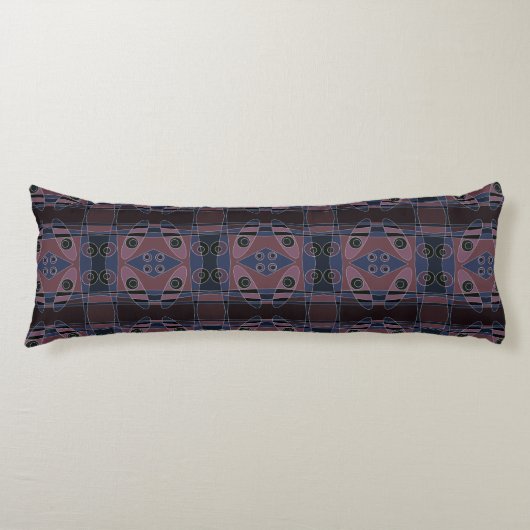 Coussins Longs Chintz de Bohême 18 bleu violet noir blanc (Devant)