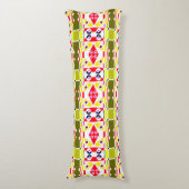 Coussins Longs Chintz de Bohême 30 Olive Jaune Rouge (Devant (Vertical))