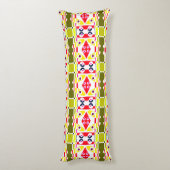 Coussins Longs Chintz de Bohême 30 Olive Jaune Rouge (Dos (Vertical))