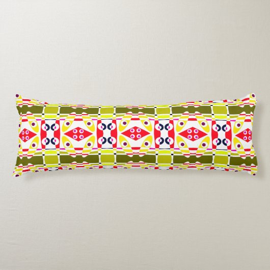 Coussins Longs Chintz de Bohême 30 Olive Jaune Rouge (Devant)