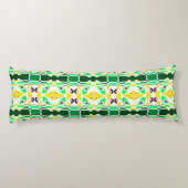 Coussins Longs Chintz de Bohême 33 Vert Jaune (Dos)