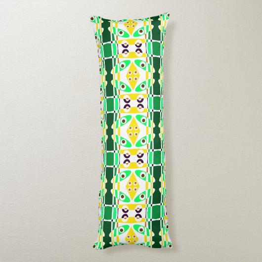 Coussins Longs Chintz de Bohême 33 Vert Jaune (Dos (Vertical))