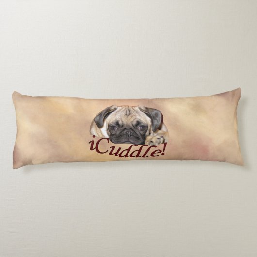 Coussins Longs Chiot adorable de carlin d'iCuddle (Dos)