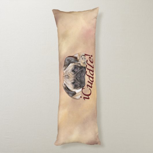 Coussins Longs Chiot adorable de carlin d'iCuddle (Dos (Vertical))