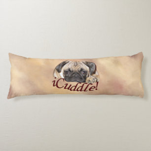 Coussins Longs Chiot adorable de carlin d'iCuddle