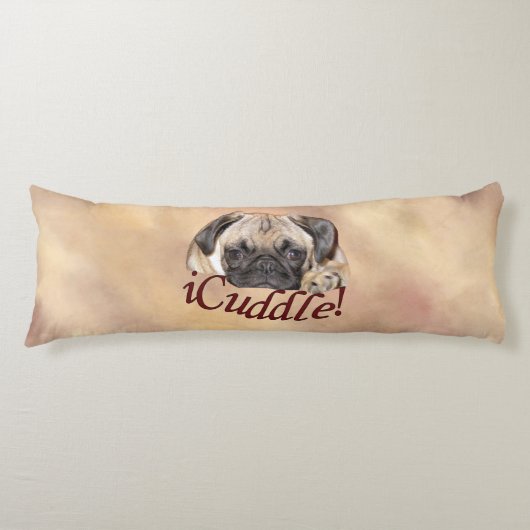 Coussins Longs Chiot adorable de carlin d'iCuddle (Devant)
