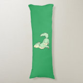 Coussins Longs Chiot de loup vert clair hurlant (Devant (Vertical))
