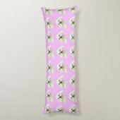 Coussins Longs Chiot maltais rose (Dos (Vertical))