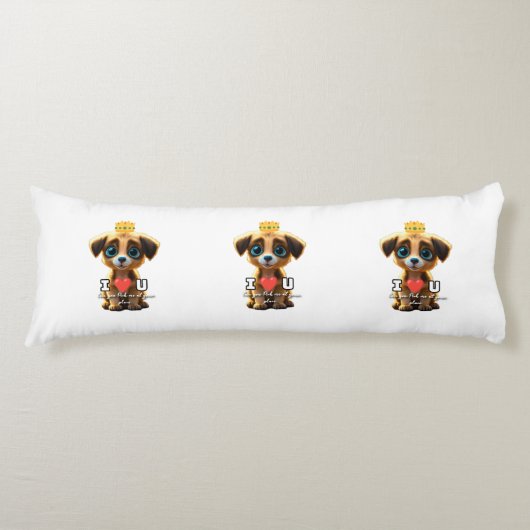Coussins Longs Chiot mignon (Devant)