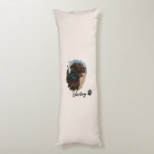 Coussins Longs Chocolat mignon Labrador Chien - Bailey | Cadeau p (Dos (Vertical))