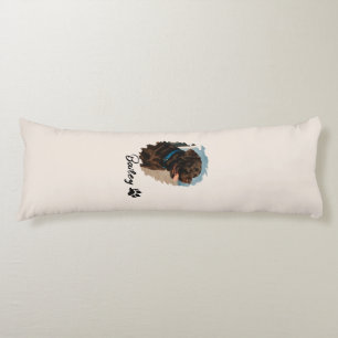 Coussins Longs Chocolat mignon Labrador Chien - Bailey   Cadeau p