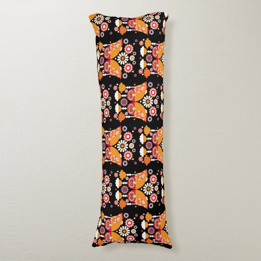 Coussins Longs Chouette d'art populaire (Devant (Vertical))