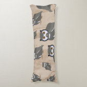 Coussins Longs Chouette Motif & Bois rustique (Devant (Vertical))