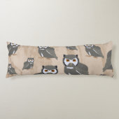 Coussins Longs Chouette Motif & Bois rustique (Devant)