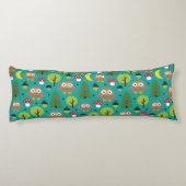 Coussins Longs Chouettes Dans L'Oreiller Du Corps Forestier (Dos)