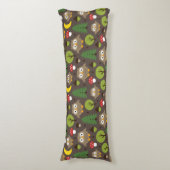 Coussins Longs Chouettes Dans L'Oreiller Du Corps Forestier (Devant (Vertical))