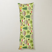 Coussins Longs Chouettes Dans L'Oreiller Du Corps Forestier (Dos (Vertical))