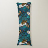 Coussins Longs Chouettes, fougères, chênes et baies 3 (Devant (Vertical))