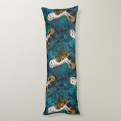 Coussins Longs Chouettes, fougères, chênes et baies 3 (Dos (Vertical))