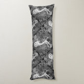 Coussins Longs Chouettes, fougères, chênes et baies 4 (Dos (Vertical))