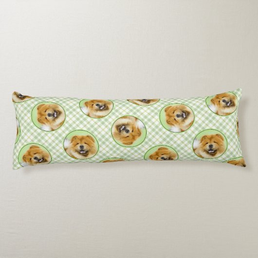 Coussins Longs Chow Chow Peinture Rouge Roux Cute Chien original (Dos)