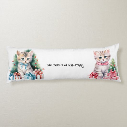 Coussins Longs Christmas Cat (Dos)