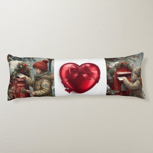 Coussins Longs Christmas mailbox cozy winter bedding (Dos)