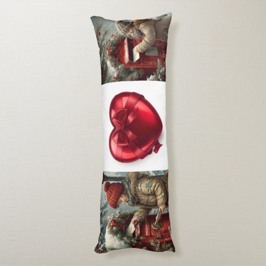 Coussins Longs Christmas mailbox cozy winter bedding (Dos (Vertical))