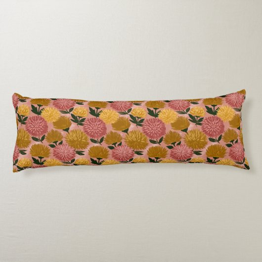Coussins Longs Chrysanths Imprimé Décor Diy Élégant Canapé (Dos)