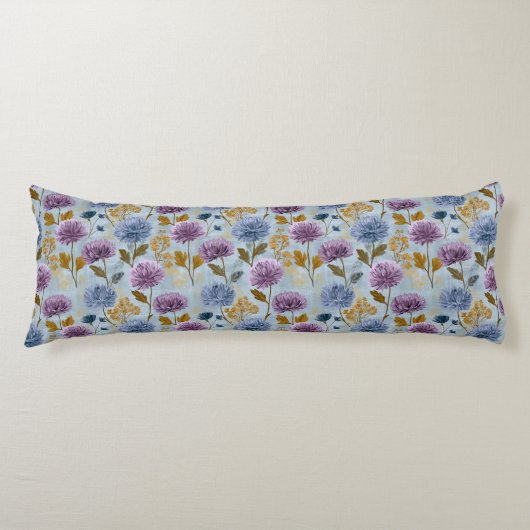 Coussins Longs Chrysanths Nature Home Styling Plancher Occidental (Devant)