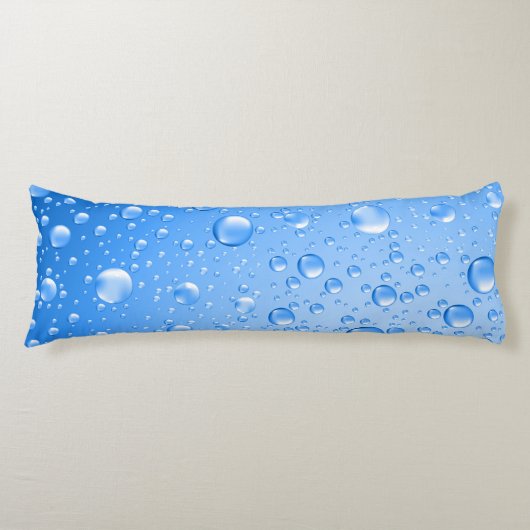 Coussins Longs Ciel métallique Bleu Pluie gouttes (Devant)