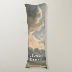 Coussins Longs Ciel nuageux, écriture blanche, sommeil profond