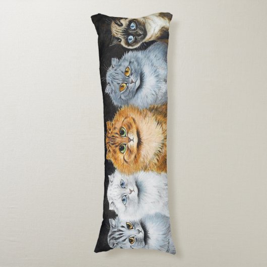 Coussins Longs Cinq chats, Louis Wain (Devant (Vertical))