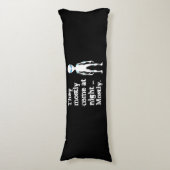 Coussins Longs Citation d'alien noir blanc mignon (Devant (Vertical))