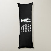 Coussins Longs Citation d'alien noir blanc mignon (Dos (Vertical))