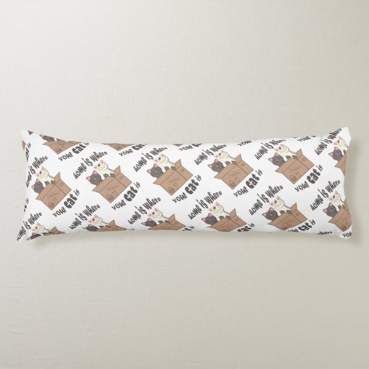 Coussins Longs Citation drôle Accueil est où est votre chat (Devant)