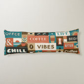 Coussins Longs Citations de café coloré (Dos)