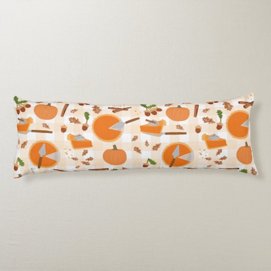Coussins Longs Citrouille Pie Automne Motif d'automne (Dos)