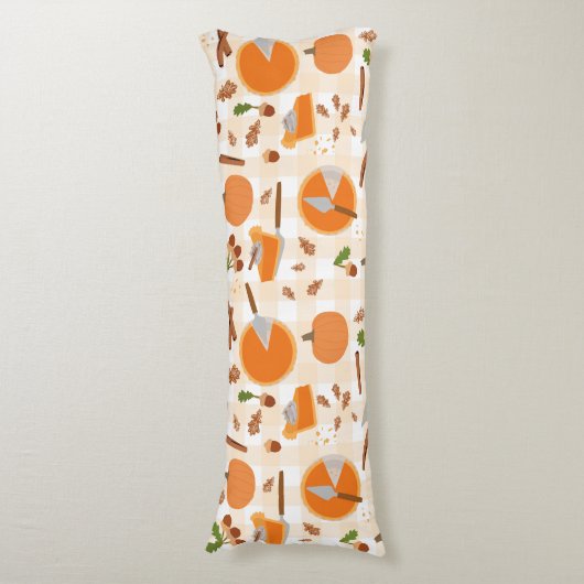 Coussins Longs Citrouille Pie Automne Motif d'automne (Devant (Vertical))