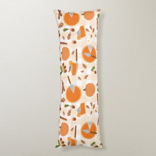 Coussins Longs Citrouille Pie Automne Motif d'automne (Dos (Vertical))