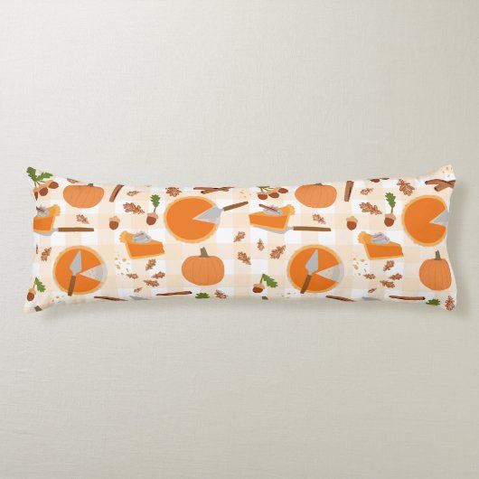 Coussins Longs Citrouille Pie Automne Motif d'automne (Devant)