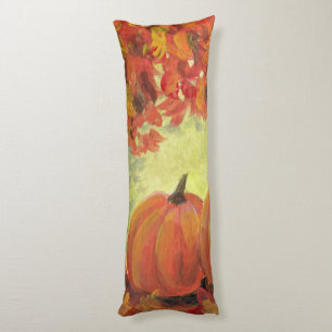 Coussins Longs Citrouilles de Thanksgiving #3 Feuilles d'automne