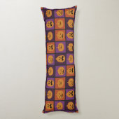 Coussins Longs Citrouilles d'Halloween (Dos (Vertical))
