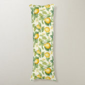 Coussins Longs Citrus aux fleurs de citron méditerranéen (Devant (Vertical))