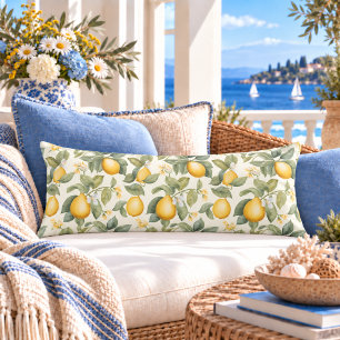 Coussins Longs Citrus Fleurs de Citron Méditerranéen