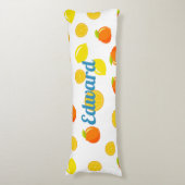Coussins Longs Citrus joyeux : Citrons & Oranges (Devant (Vertical))