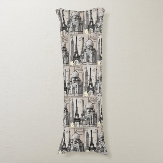 Coussins Longs "Cityscape Serenity" (Devant (Vertical))