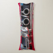 Coussins Longs Clarinet en rouge (Devant (Vertical))