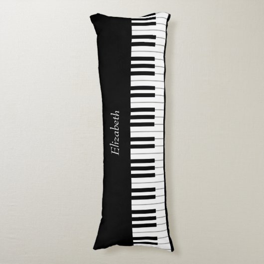 Coussins Longs Classic Piano Keyboard Personalized (Devant (Vertical))